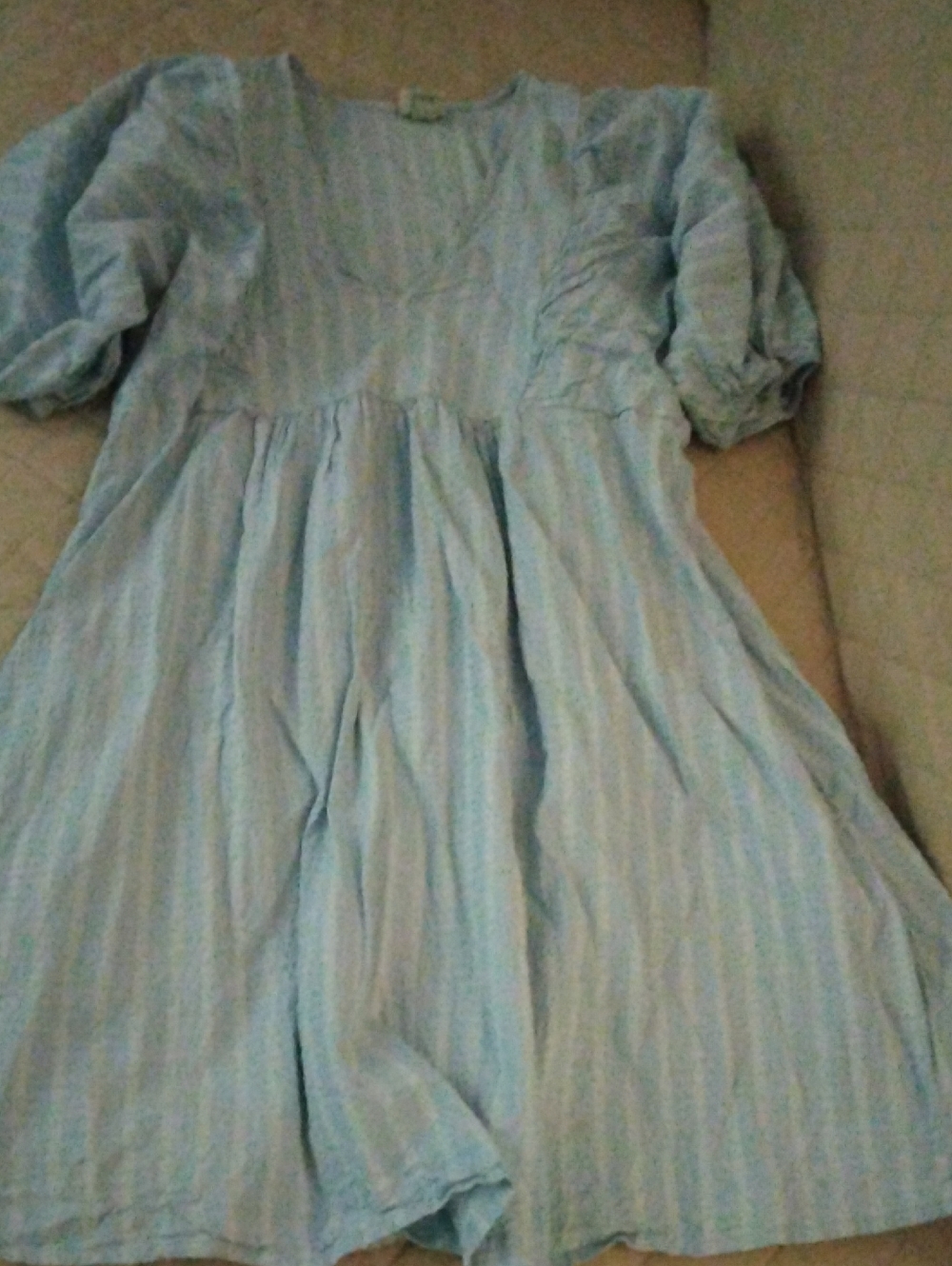 a new day Light Blue Striped Midi Dress